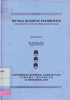 Image of Bunga Rampai Informasi III (Kumpulan Karya Tulis dan Kliping Istilah Ekonomi)