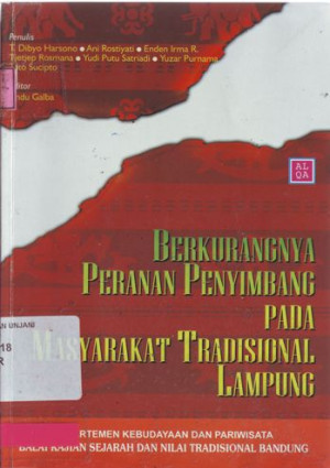 Image of Berkurangnya peranan penyimbang pada masyarakat tradisional Lampung
