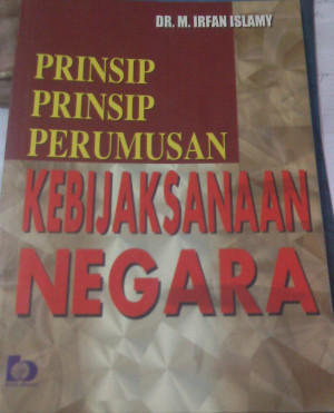 Image of Prinsip Prinsip Perumusan Kebijaksanaan Negara