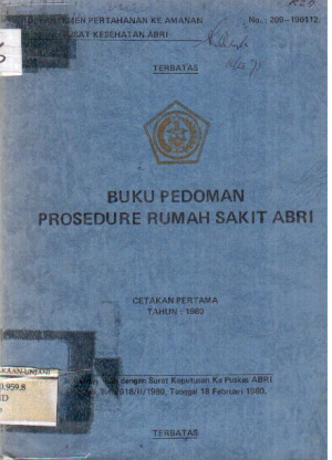 Image of Buku Pedoman Prosedure Rumah Sakit ABRI